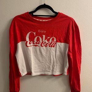 Coca Cola Long-Sleeved Crop Top